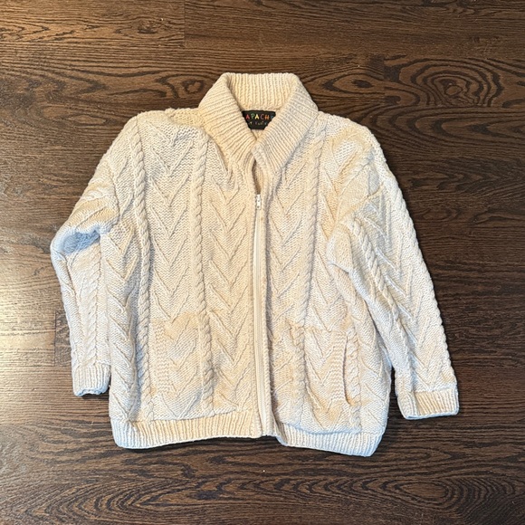 apache Jackets & Blazers - Apache Art Knitwear 100% Wool Hand Knitted Full Zip Sweater